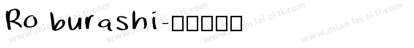 Ro burashi字体转换